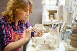 Making pottery
